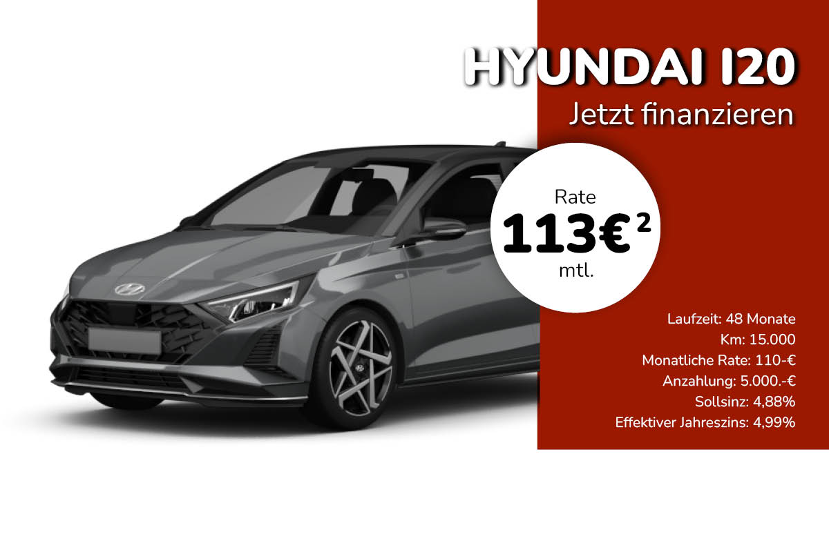 Finanzieren Sie jetzt Ihren Hyundai i20!