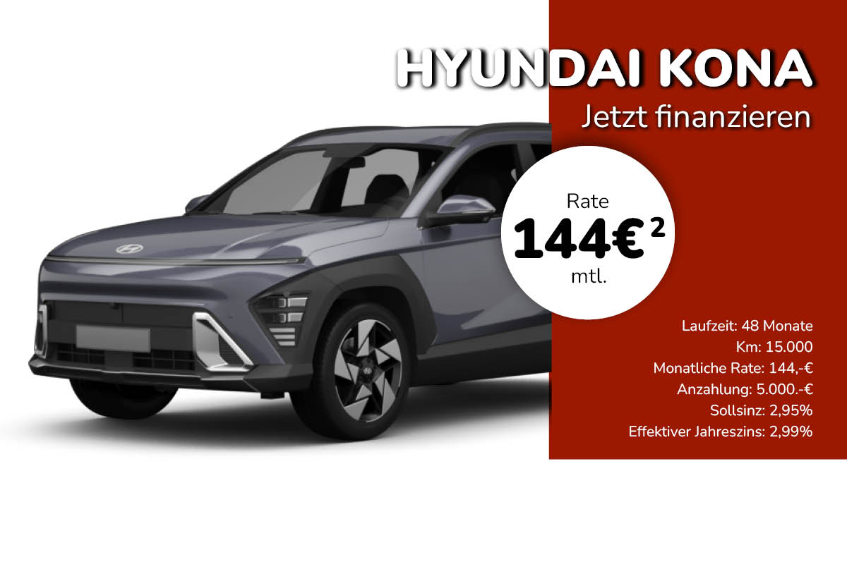 Finanzieren Sie jetzt Ihren Hyundai KONA SX2!