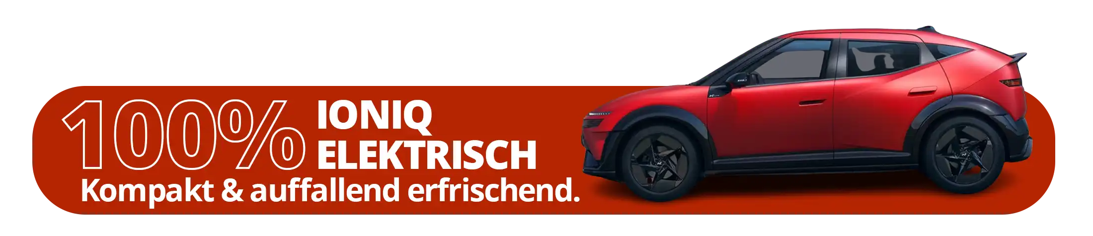 zu sehen: Hyundai Ioniq 3 in roter Box Seitlich