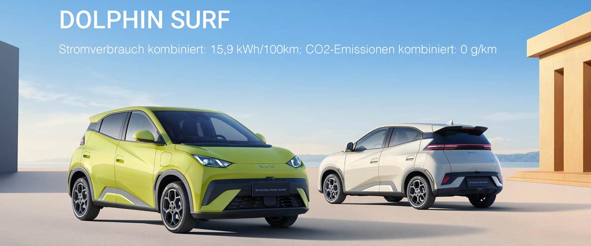 zu sehen: grüner BYD Dolphin Surf
